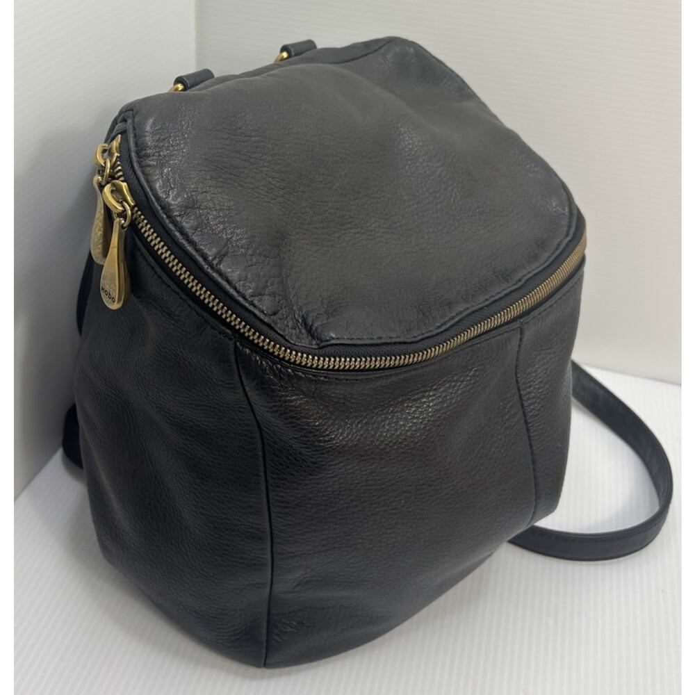 Hobo International River Leather Pebble Backpack Black
